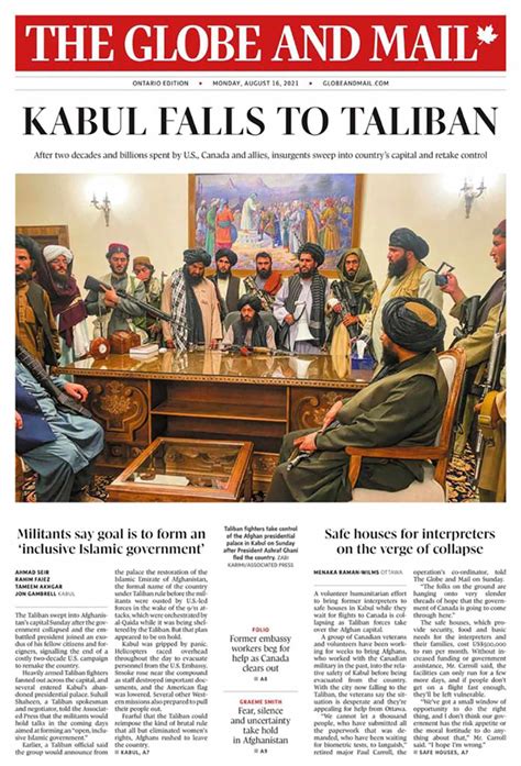 How newspaper frontpages showed the Taliban's return - Rediff.com India ...