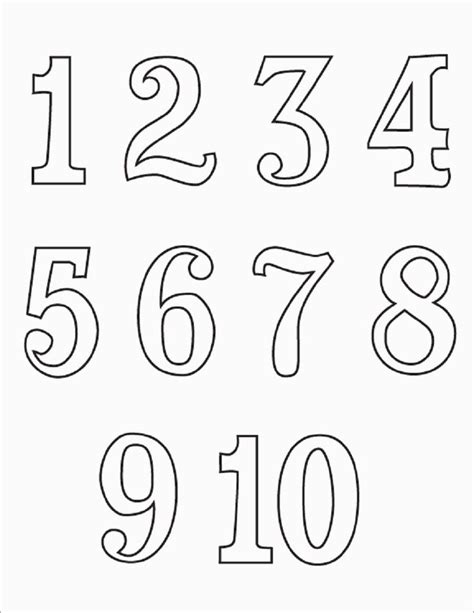 Printable Coloring High Numbers Pages