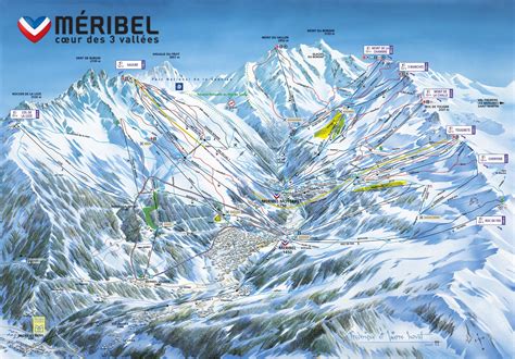 Meribel Piste Map 3 Valleys Ski Map