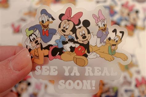 See You Real Soon Disney Waterproof Sticker Exit Sign Disney | Etsy