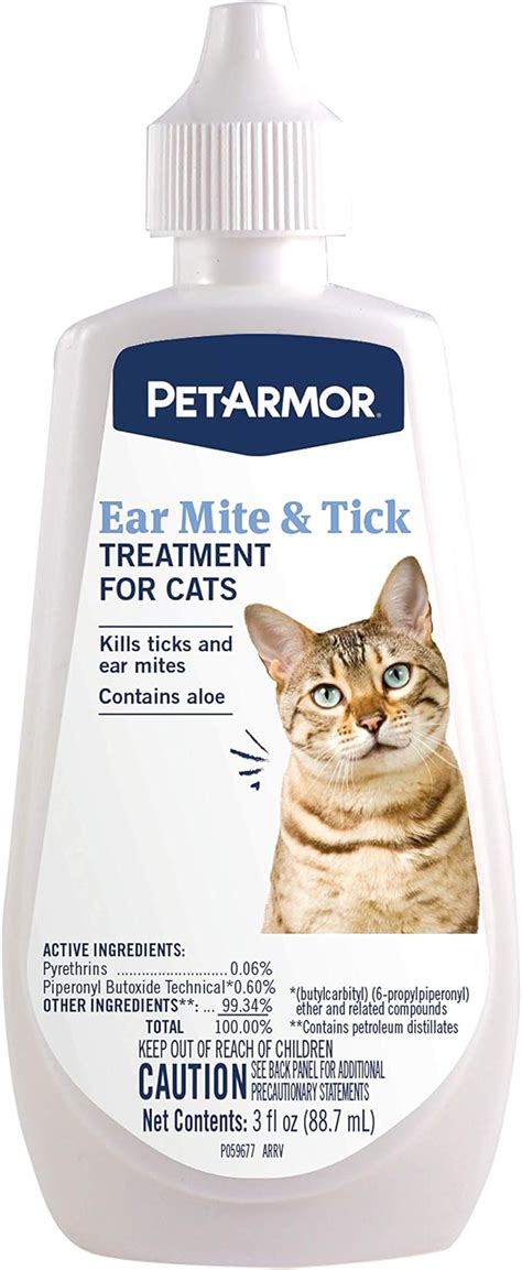 Amazon.com : PetArmor Ear Mite and Tick Treatment for Cats, 3 oz : Pet ...