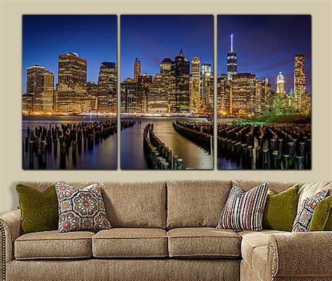 New York Skyline Canvas Art Large Wall Art Canvas HDR New - Etsy