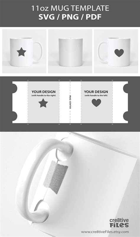 Template for 11 oz mug sublimation - plmindustrial