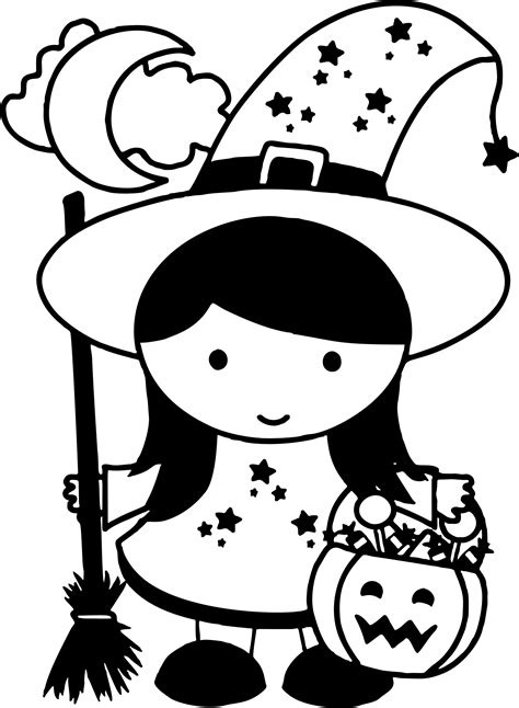 Cute Witch Drawing at GetDrawings | Free download