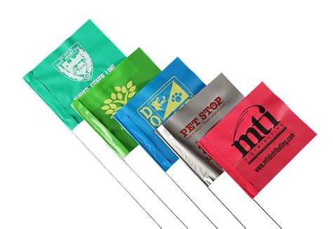 Custom Marking Flags, 4" X 5" | 1,000 Mini Flags/Case | BMC