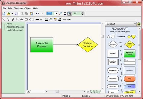 Diagram Designer Portable 1.2.6 - Best Free Flowchart Maker - ThinstallSoft