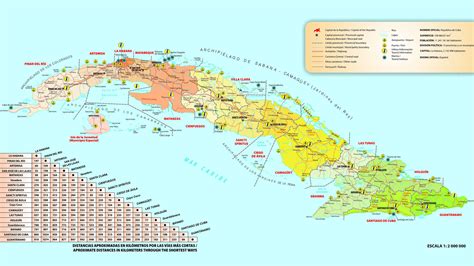 Mapa turístico de Cuba