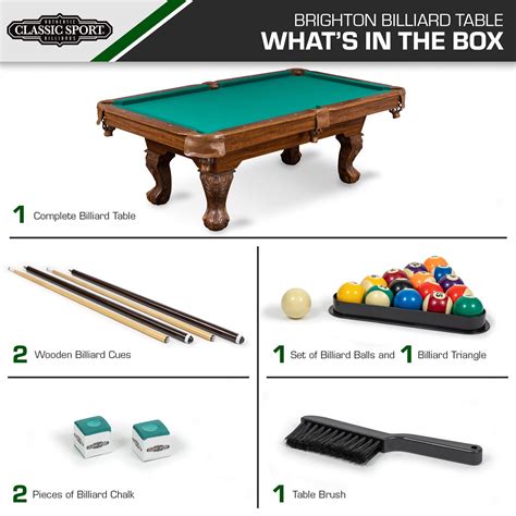 Classic Sports Brighton 87" Billiard Pool Table in Green - Walmart.com ...