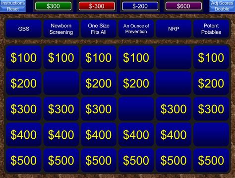 Free Printable Jeopardy Template | Free Printable