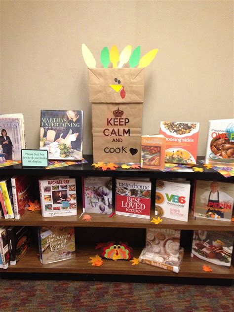 Thanksgiving Book Display at Hyde Park Public Library. "Keep Calm and ...