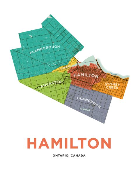 Hamilton Municipalities Map Print – Jelly Brothers