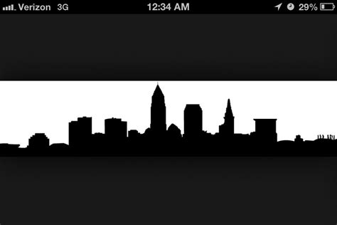 Cleveland Skyline Silhouette Vector at Vectorified.com | Collection of ...