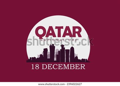 Qatar National Day Landmark Flag Qatar Stock Vector (Royalty Free ...