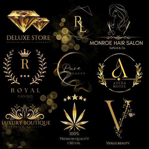 Luxury Logo Design, Gold and Black Logo, Custom Logo Design,premium ...