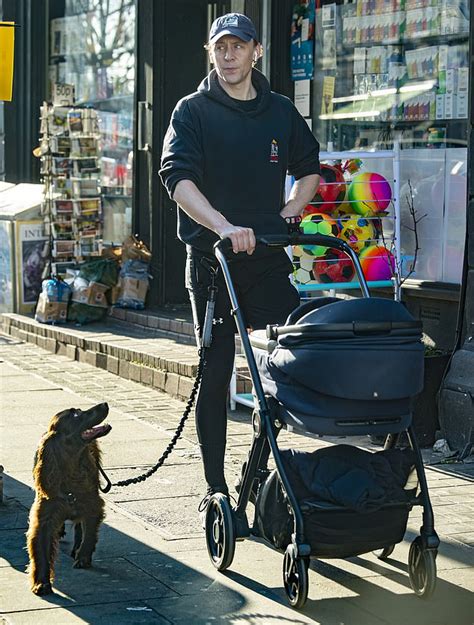 Tom Hiddleston is seen for the first time since he became a father ...