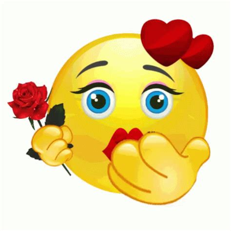 Smiley Rose Sticker - Smiley Rose Kiss - Discover & Share GIFs