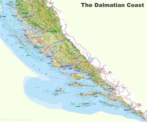 Dalmatia Coast Map