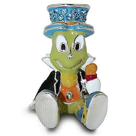 Disney Parks Jiminy Cricket Figurine by Arribas Swarovski Jeweled Mini ...