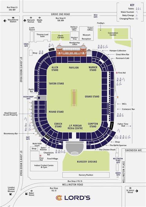 Lord's Cricket Ground Map | Lord's | Garden suite, Lord, Grounds