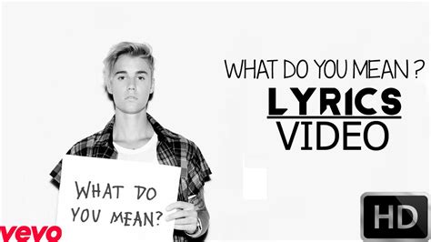 What Do You Mean ? (Lyrics Video) - YouTube