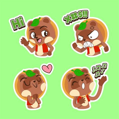 cute tanuki vector set, tanuki illustration 16073360 Vector Art at Vecteezy