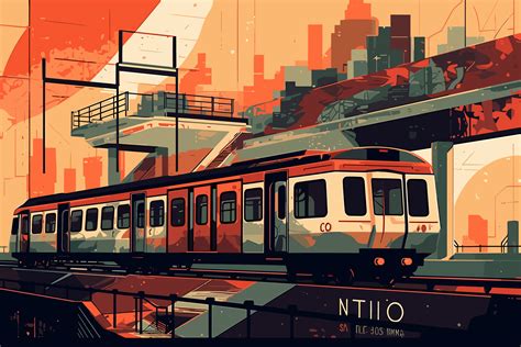 Vector Art Metrorail Station Metro Train Graphic by tanvirahmad2003 ...