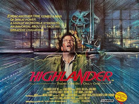 Original Highlander Movie Poster - Sean Connery - Christopher Lambert