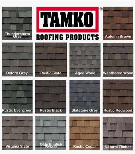 Tamko Roof Shingles Color Chart