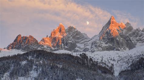 Sunset from Chamonix-Mont Blanc [3840x2160] : wallpaper