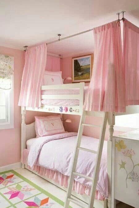 using curtain rods on the ceiling to create "hide-outs" in the bunk ...