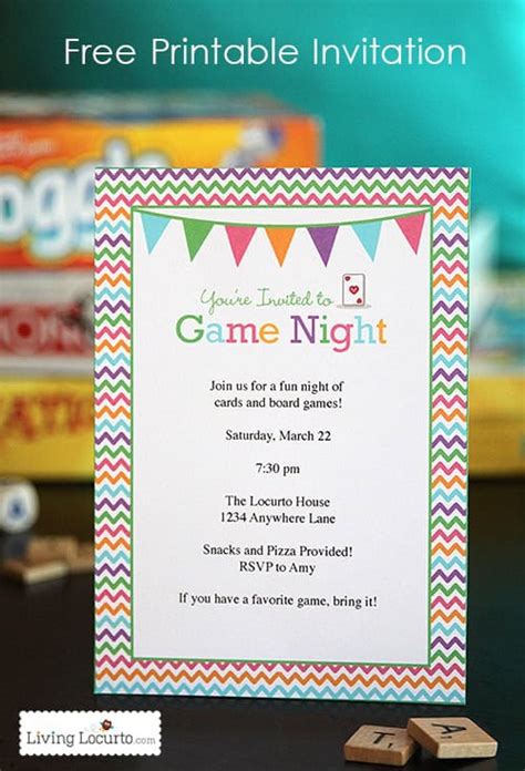 Game Night Party Ideas with Free Printables