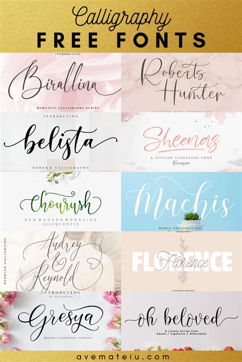 10 New FREE Beautiful Calligraphy Fonts – Part 6 - Ave Mateiu