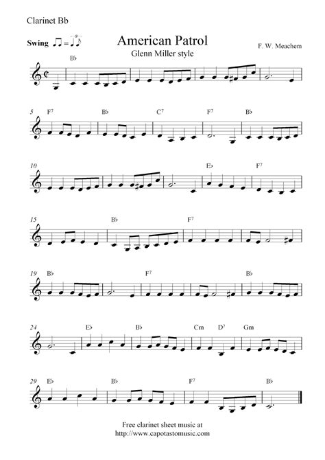 Free Printable Clarinet Music - Free Printable