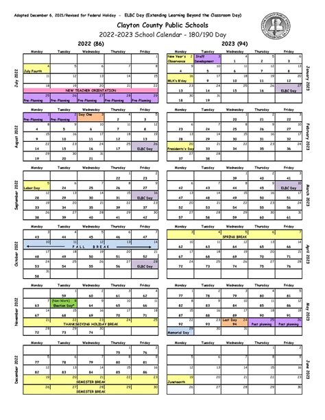 Clayton County Public Schools Calendar Holidays 2022-2023