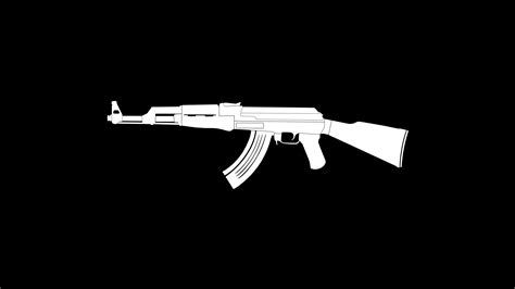 Black Ak47 Wallpaper