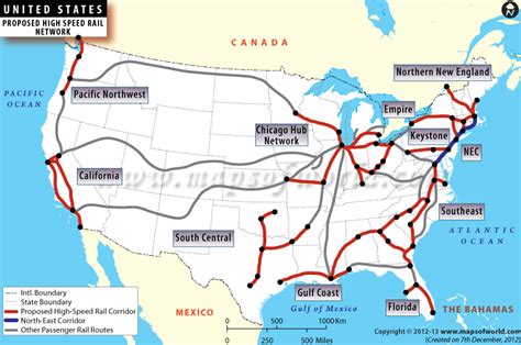 US High Speed Rail Map | High speed rail, Ho train layouts, Map