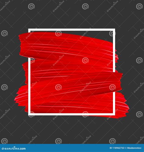 Background with Red Paint Brush Strokes. Stock Vector - Illustration of ...