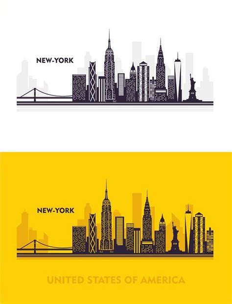 New York city silhouette | City silhouette, New york city, York city