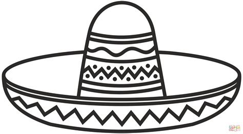 Sombrero coloring page | Free Printable Coloring Pages