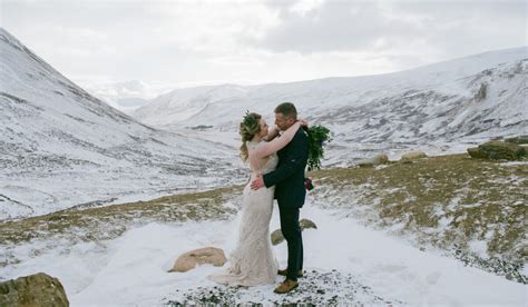 Romantic Snowy Winter Elopement in the Scottish Highlands - Rhiannon Neale