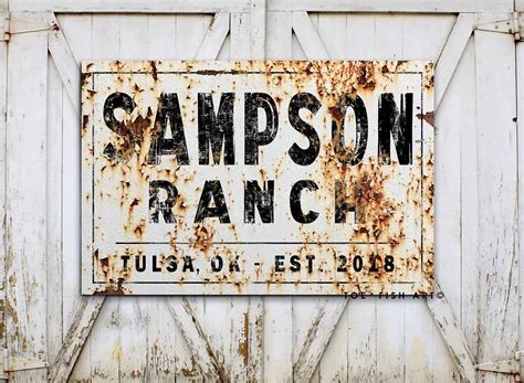 Ranch Rustic Personalized Sign - ToeFishArt