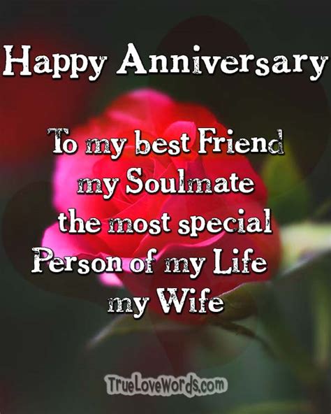 Romantic Wedding Anniversary Wishes for Wife » True Love Words