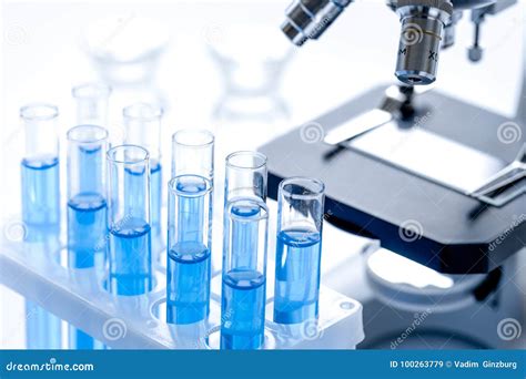 Laboratory, Chemistry and Science Concept on White Background Stock ...