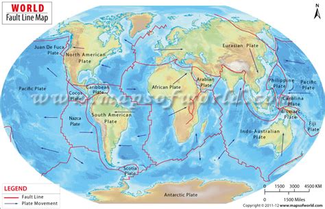 Map Of World Fault Line - Viole Jesselyn