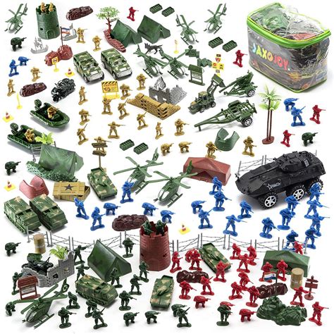 Buy JaxoJoy 200-Piece Army Toys Set, Includes: Army Men, Vehicles ...