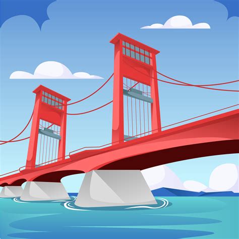 AMPERA Bridge in South Sumatra Indonesia. famous landmark building in ...