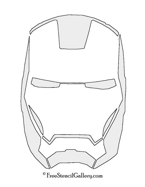 Iron Man Mask Stencil | Free Stencil Gallery | Iron man pumpkin, Iron ...