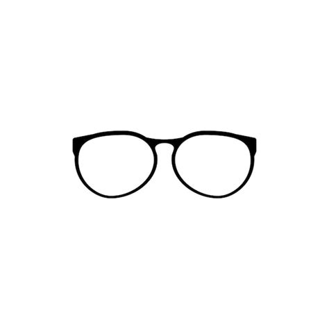 Premium Vector | Classical glasses with black frames