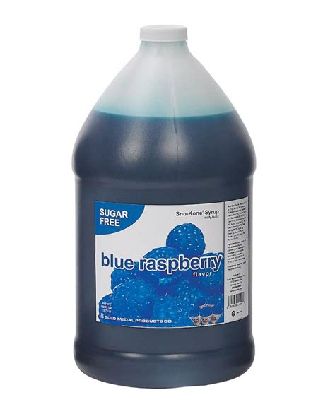 Sugar Free Snow Cone Syrup - Blue Raspberry - 1 Gallon Bottles (4 Count ...