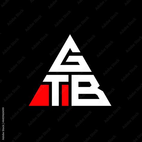 GTB triangle letter logo design with triangle shape. GTB triangle logo ...